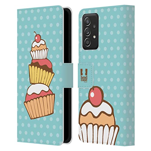Funda de cuero tipo libro Galaxy A52 con diseño Pila de Felicidad