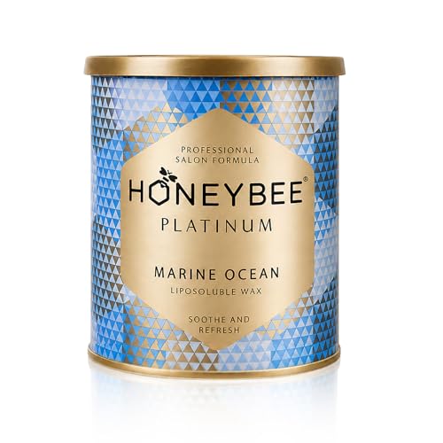 Image of Honeybee Marine Ocean Liposoluble Gel Wax Hair Removal Kit | Gel Wax with Wax Strips & Spatula | Smooth Salon-Like Waxing at Home | Suitable for Arms, Legs & Body