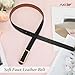 SUOSDEY Women Reversible Leather Belts for Jeans Pants Dresses Ladies Fashion Belts with Gold Buckle, 0.9