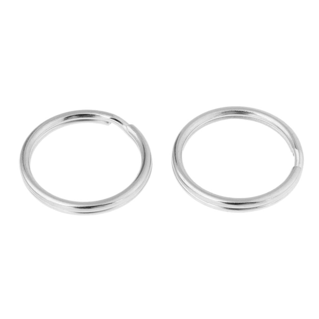 10 set di 20 portachiavi a forma di foglia, anelli per portachiavi, artigianato, 1,8 x 28 mm