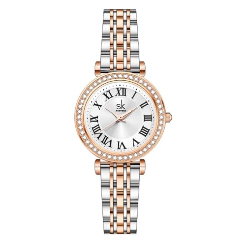 【Cinta di Alta Qualità】Quest'orologio è disponibile con una cinta in acciaio inossidabile solido o in vera pelle. Garantisce softness e resistenza all'abrasione e rimane comodo anche dopo un lungo periodo di indumento.