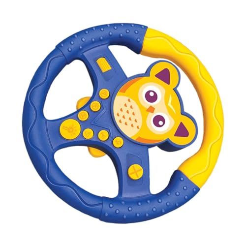 Volante de coche de juguete para niños - Volante de juguete para niños, juguete duradero para coche para niños, simulación de control de conducción | Juguete simulador de conducción multifuncional