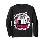 straight outta 4 ° grado quarto laureato ragazze di laurea maglia a manica