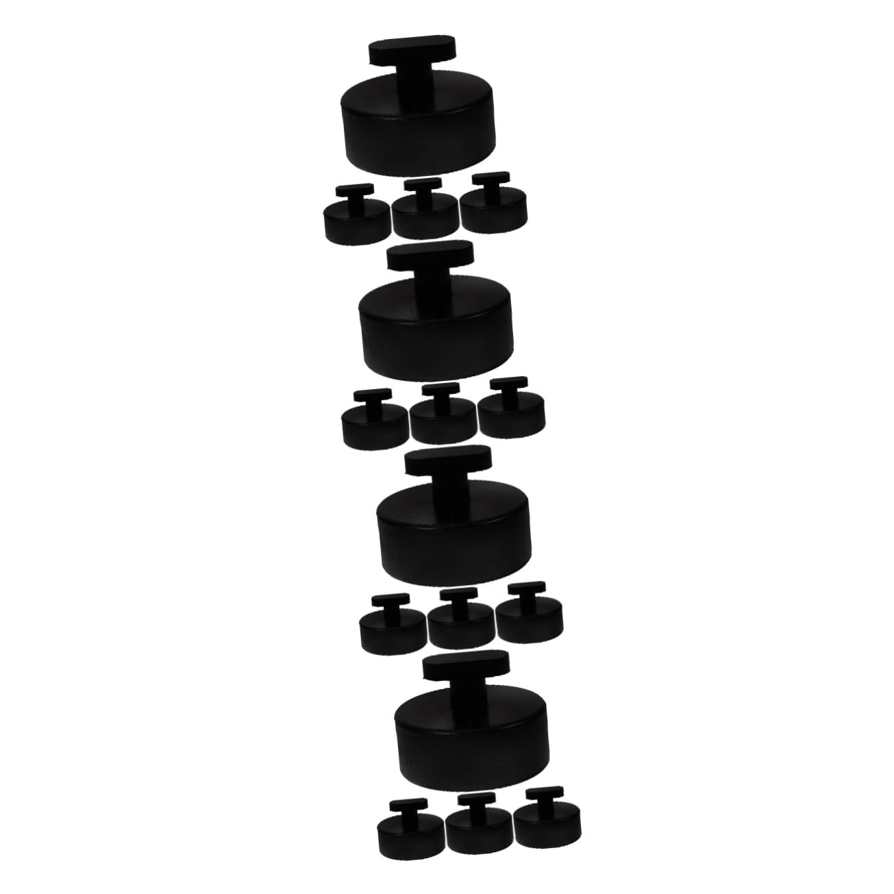 NUOBESTY 4 Set Blocco Di Gomma Accessori Per Auto Cavalletti Per Cric Per Auto Pastiglie Supportare Il Cuscinetto Di Gomma Martinetto Da Pavimento Gomma Da Cancellare Nero 4 Pezzi*4