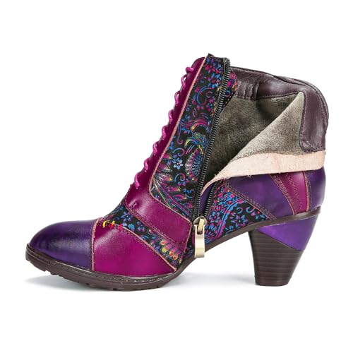 Metcandy Superladystar'S Retro Handmade Leather Ankle Boots thumb #5