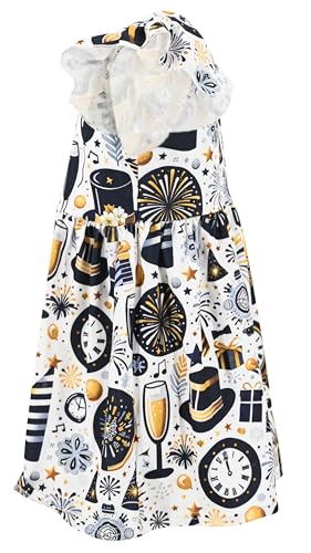 Image of Unique Baby Girls' Short Sleeve Everyday Printed Dresses for Kid and Toddler, Sizes 2T-12Y
