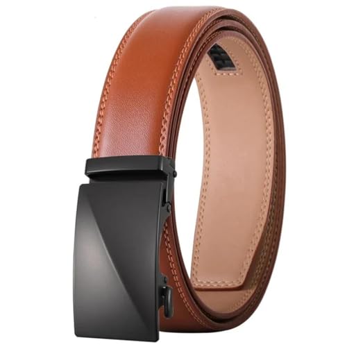 Men's Genuine Leather Belt Sliding Ratchet Belt Suitable For Work, Business, And Casual Wear Ply36-25100-S13 125cm2
