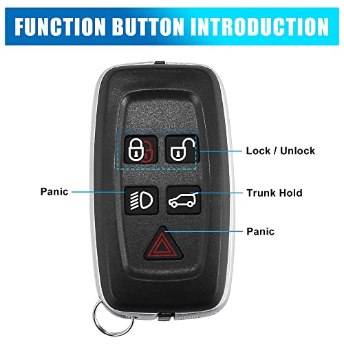 X AUTOHAUX New Car 5 Button Replacement Key Fob Shell Case Black for Vehicle, 7x4x2cm / 2.76"x1.57"x0.79"(L*W*H) - Image 3