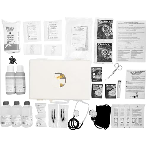Ecocar - First Aid Box - Premium Kit 45 Pieces - for Car, Company - to Standard - Made in Italy (First Aid XXL)