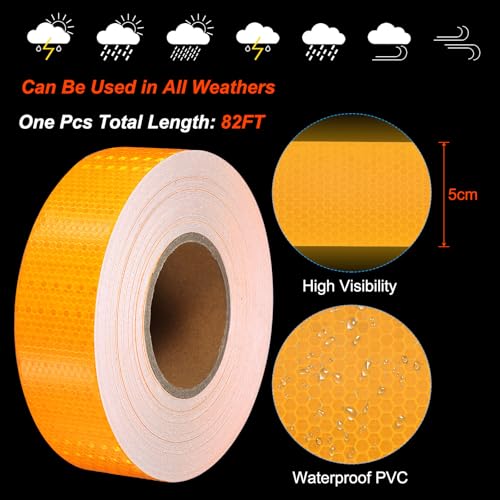 Ruban Réfléchissant Imperméable Haute Visibilité Autoadhésif de 45m