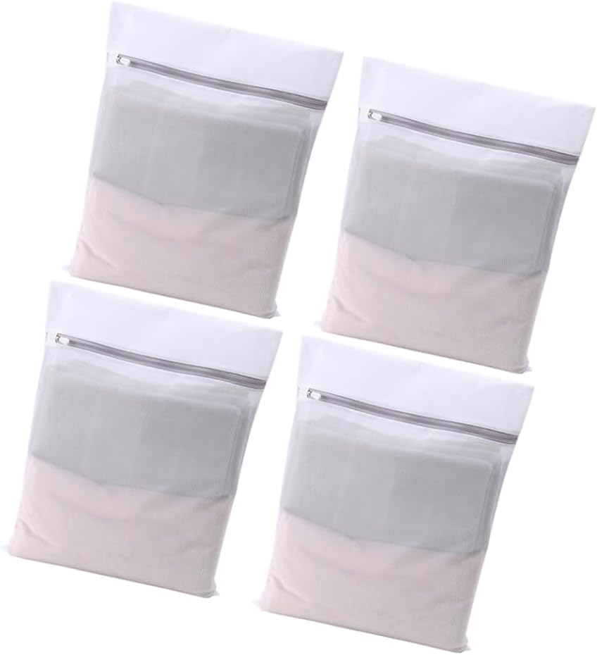 Miniatura 5 de Juego de bolsas de malla para lavandería, 4 unidades, 15.7x11.4 in, con cremallera, bolsa de lavadora para ropa fina, ropa delicada, embalaje de
