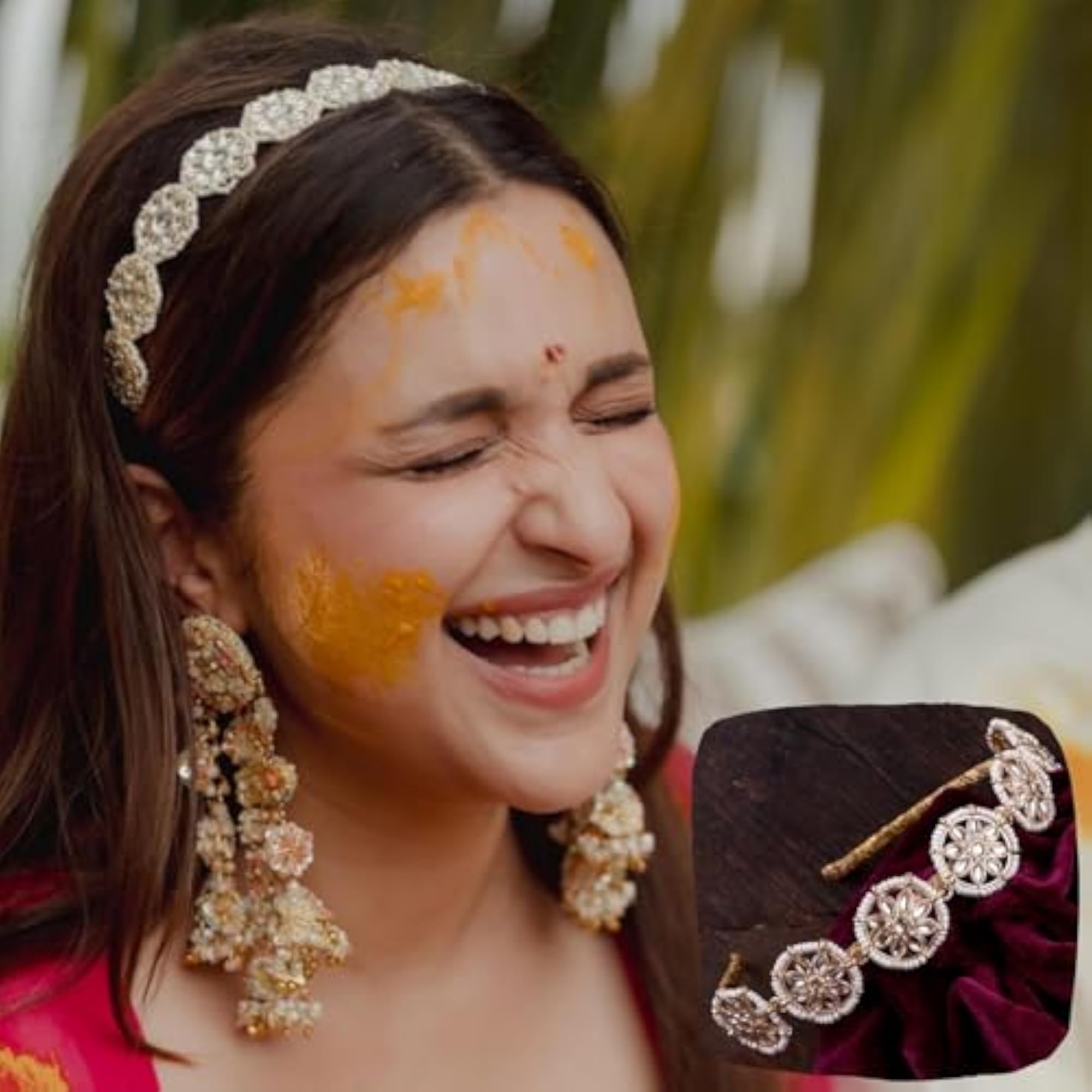 Kundan Studded Matha Patti Head Chain for Women & Girls, Wedding Hair Accessory