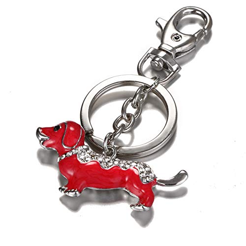 Preisvergleich Produktbild GMTEXTILES Mode niedlichen Ölgemälde Strass Welpen Schlüsselbund Brieftasche und Tasche Schnalle Urlaub Geburtstagsgeschenk