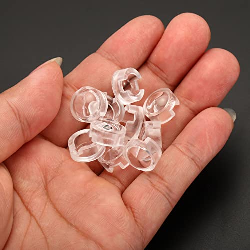Image of PATIKIL 13mm LED Convex Lens, 20 Pack 100 Degree Beam Angle Acrylic LED Optical Convex Condenser Lens for 1W 3W LED Lamp Beads Infrared Cameras, Transparent