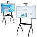 1pc Smart Board Stand 42-75inch 360° Rotating Wheels Mobile Stand Height Adjustable Interactive Whiteboard Stand Hold 300LBS