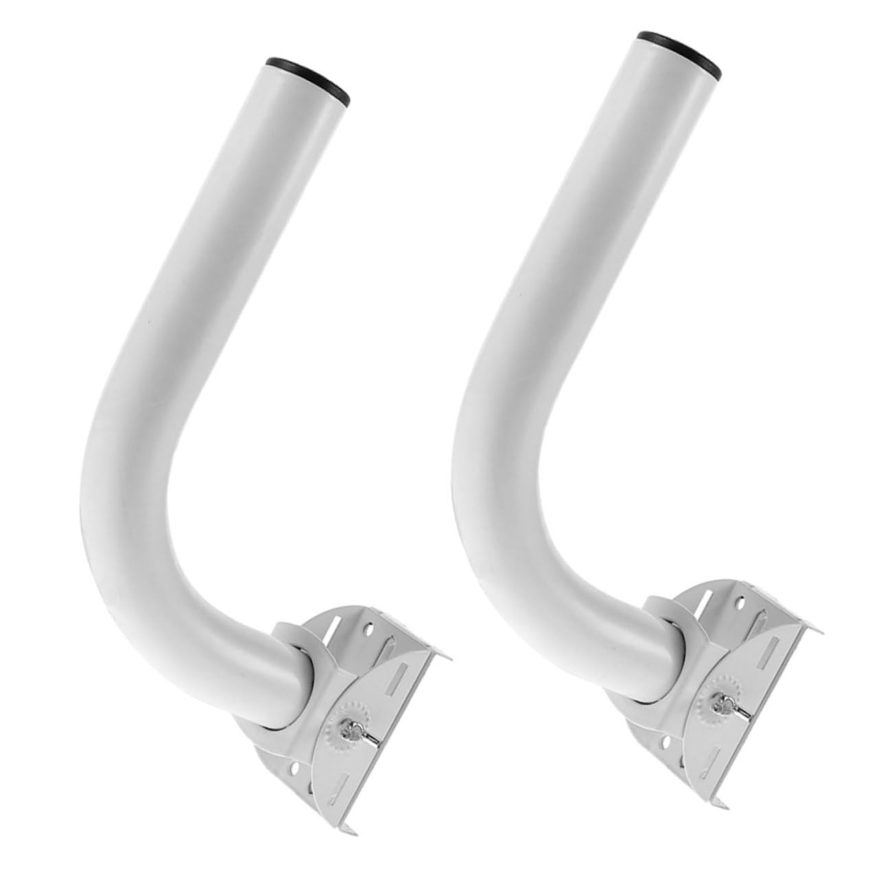 Mât de Fixation D'antenne Réglable en Acier Inoxydable, 2 Pièces | Support Mural Extérieur, Structure Simple et Fiable, Installation Facile, Blanc, pour Antenne et Réseau