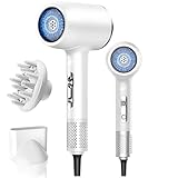 Hair Dryer Essence Hair Care Professional, LCD Temperature Display, 110V, 3 Speed Settings- White