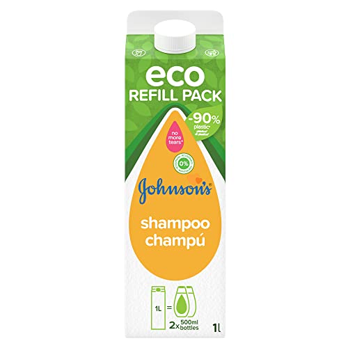 Johnson's Baby Champú Gotas de Oro de Bebé y Adulto, Envase Reutilizable y Reciclable, 1000 ml