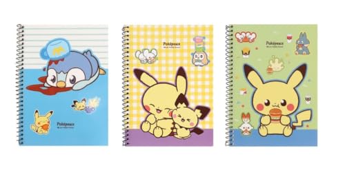 Carnet Pikachu lot de 3 petits cahiers de croquis vierges à spirales pour dessin en voyage