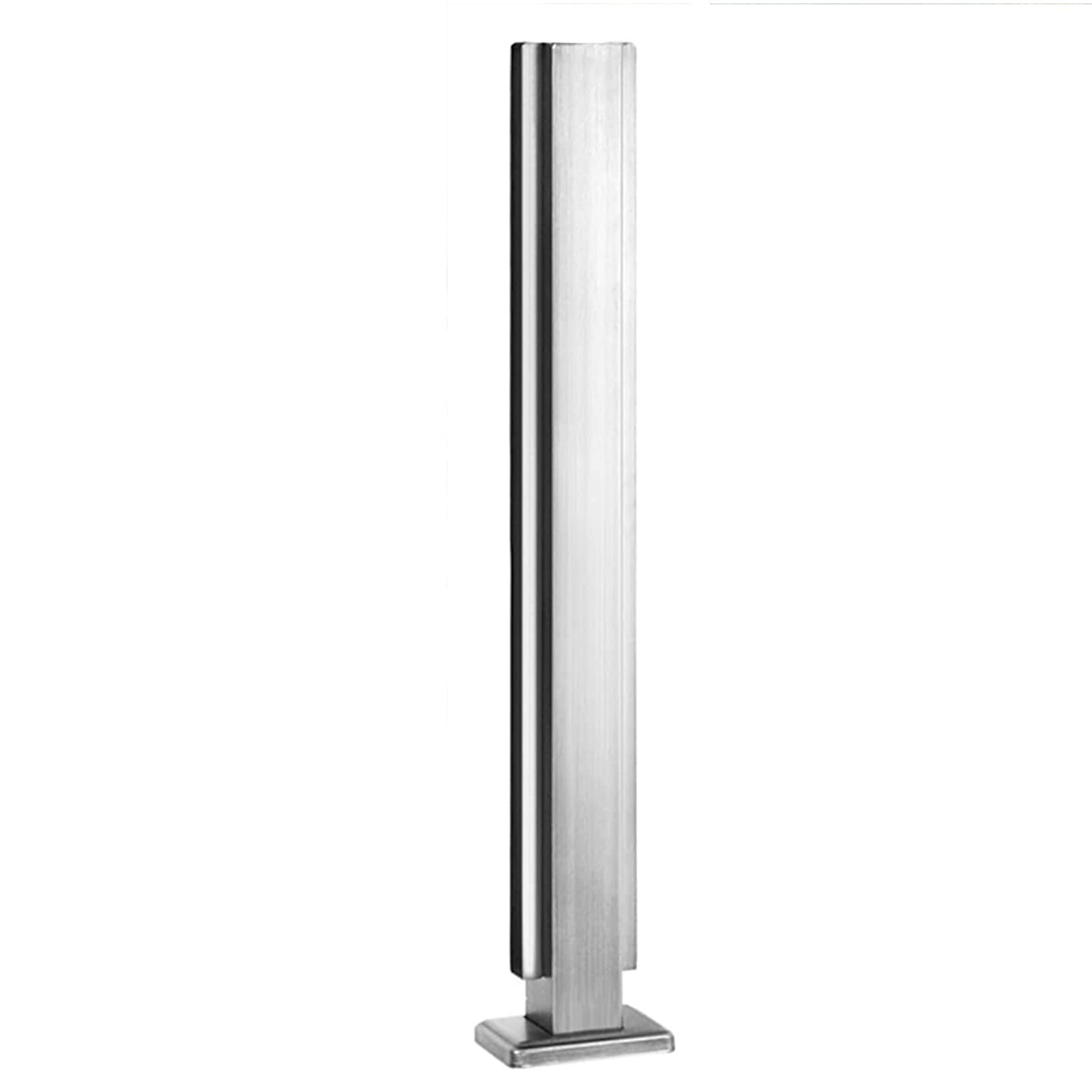 Poteau de garde-corps en verre argenté pour fixation de panneau de balcon et terrasse