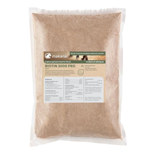 Makana Biotin 3000 PRO Pulver für Pferde, 1000 g Beutel
