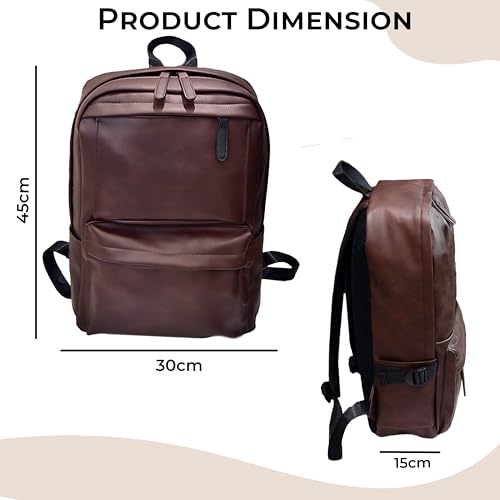 Image of Kraptick Multi-functional Backpack-Waterproof Laptop Backpack, Office Bag with PU Leather Design, Professional Bag for Laptops and Work, Durable and Stylish Bags for Travel