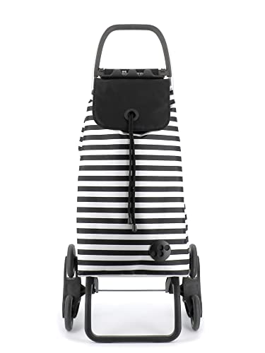 Klappbarer Einkaufstrolley Rolser I-Max Marina 6 Räder Treppensteiger - Schwarz-Weiß – Bild 6