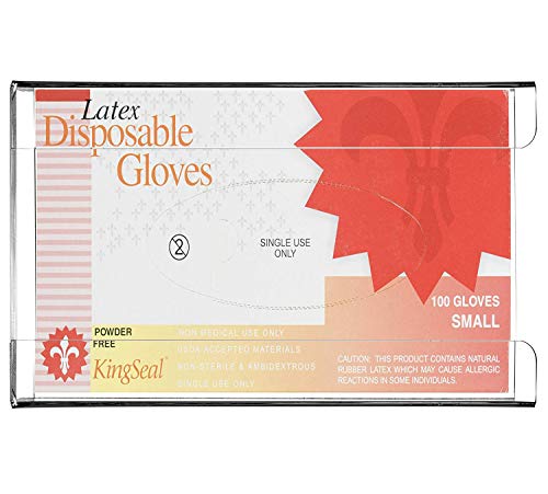 Cq acrylic Clear Wall Floating Glove Rack and Glove Box Dispenser Holder 10 x6.25 x4”,Pack of 1