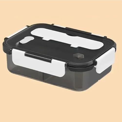 Qinju-�ٓ��� �R���p�[�g�����g 1100/1500ML �|�[�^�u�������`�{�b�N�X �w���p�I�t�B�X�p�ٓ��� �d�q�����W�p�H�i�ۑ��e�� ���Ƃ��Ă����ɂ���(White-Three-Grid)