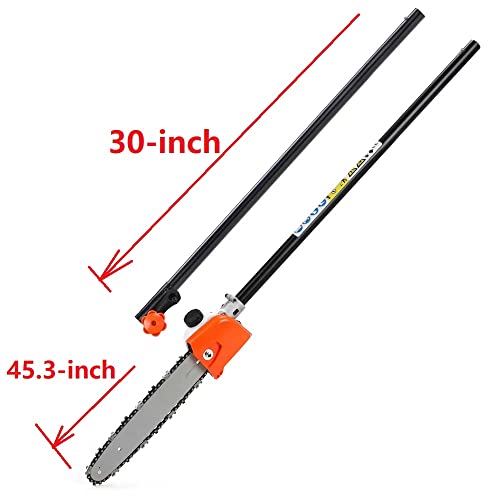 Kerlista, Replacement Parts Polesaw With Bar And Chain Attachment For Attachment Capable String Trimmers, Polesaws, And Powerheads Fits For Hus 128Ld, Most Brushcutters And Powerheads (Black） #TOP1