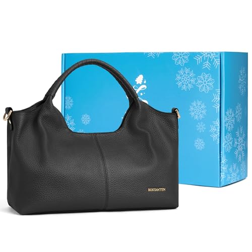 Image of BOSTANTEN Genuine Leather Purses for Women Designer Handbags Crossbody Shoulder Bags Top Handle Satchel with Adjustable Strap