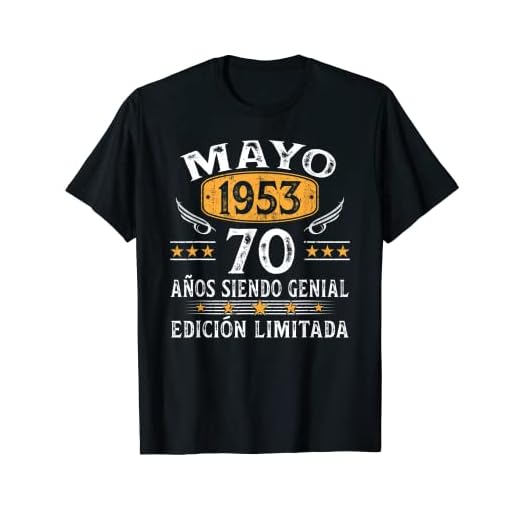 Nacido En Mayo 1953 Vintage 70 Años Regalo Hombre Mujer Camiseta