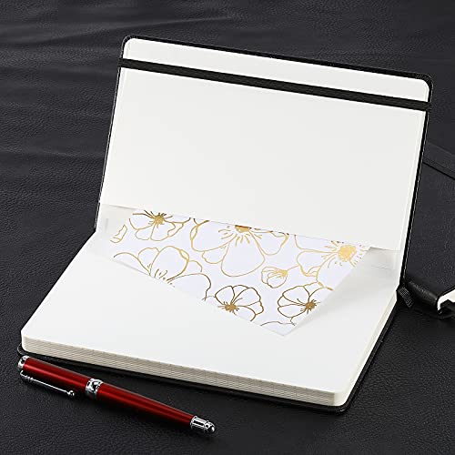 Ruled-NotebookJournal-Lined-Journal-with-Inner-Pocket-54-x-83-Premium-Thick-Paper-Faux-Leather-Classic-Writing-Notebook-Black-Hard-Cover-Perfect-for-School-Office-Home