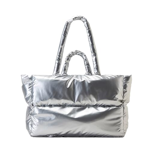 Sac en duvet élégant argenté pour femme idéal pour le shopping et le quotidien urbain