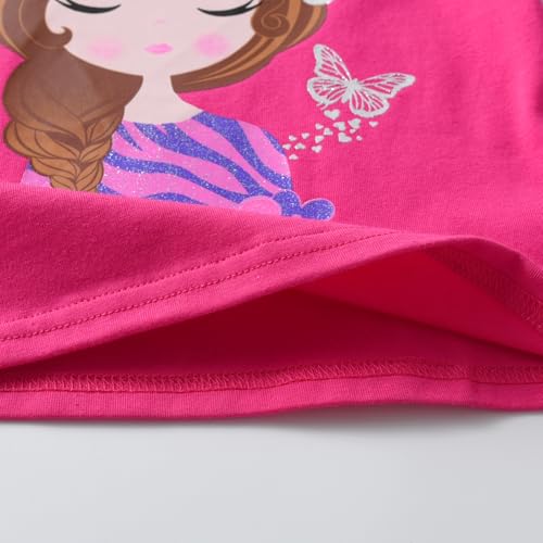 Image of VIKITA Girls Shirts Winter Long Sleeve Tops Print Tees for Girls,3-12 Years