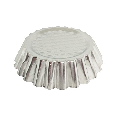 Set Of 30, Mystar 3-3/4" Fluted Design Round Shape Non-Stick Aluminum Tart Mold, Mini Pie Tin, Tartlet Pan Silver #TOP3