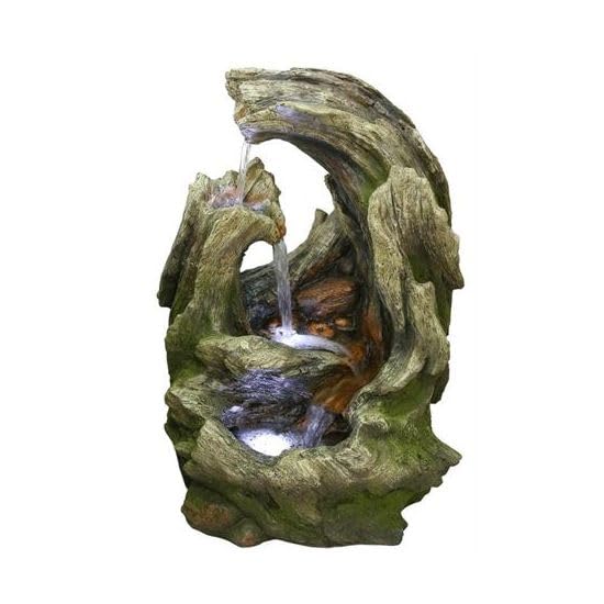 Aqua Creations Ashford Wooden Falls Wood Effect Mains Power Water Feature With Algae Tablets