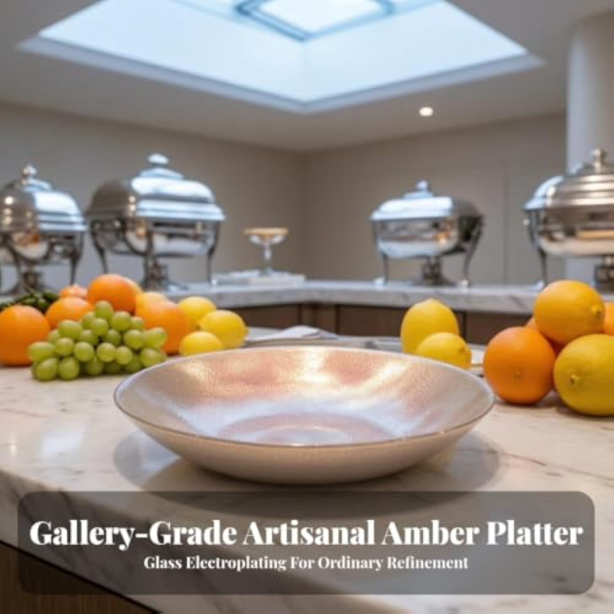Handmade Glass Serving Plate for Decorators