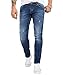 Produktbild Rock Creek Designer Herren Jeans Hose Stretch Jeanshose Basic Slim Fit Jeans Hosen Denim Used Look Destroyed Herrenhose Elegant RC-2342 Blau W34 L32