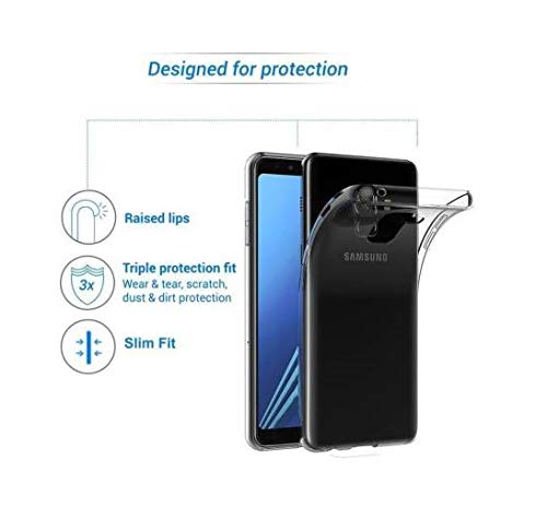 Image of COVERBLACK Back Cover for Samsung Galaxy J8 - SM-J810-2018 Edition - Transparent