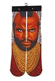 Kids Teens Adult Socks Mid Crew 3D Print Fits Men Women Boys Girls Youth Children Funny Novelty Over 70 Designs (US, Age, 10 Years, 18 Years, Mr T)