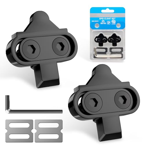 Bike Fahrrad Schuhplattenset, SPD Compatible Bike Pedal Cleats,...