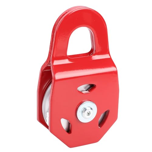 Heavy Du Winch Seilrolle – roter Stahl und Aluminiumlegierung, 15 mm maximaler Seildurchmesser für LKW, Traktor, ATV, UTV, Seilwinde Zubehör