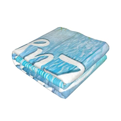 Couverture lit microfibre douillette motif Pâques et bois - 3