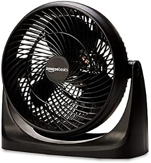 Amazon Basics 3 Speed Small Room Air Circulator Fan, 11-Inch, Blade, Black, 7.6"D x 14.8"W x 14.1"H