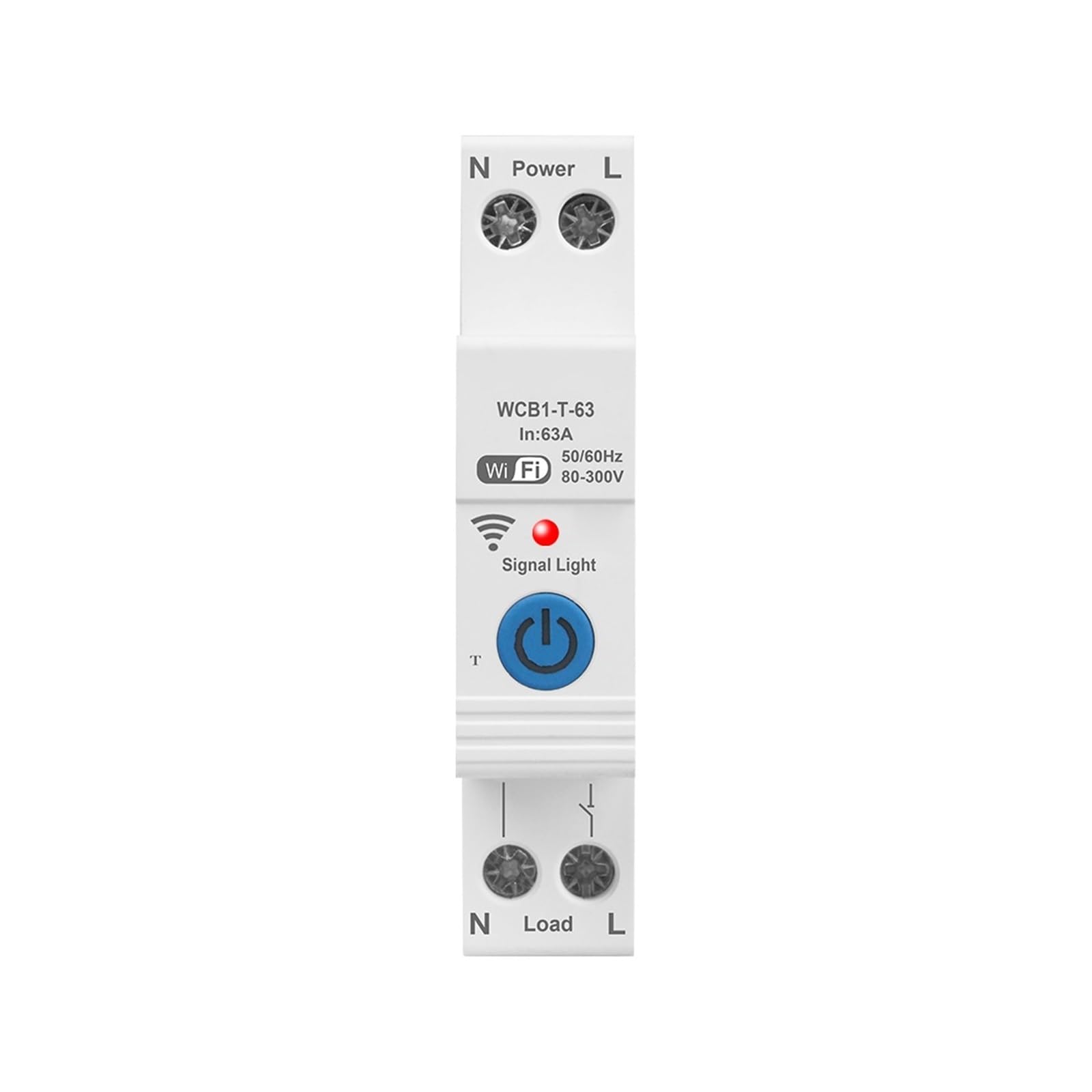 BALYDLUL Circuit Breaker AC80-300V 63A Timer Relay Rail Circuit Breaker