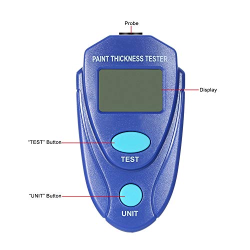 Honeytecs Testador de Espessura de tinta Medidor de Espessura Medidor de Revestimento Digital Profis