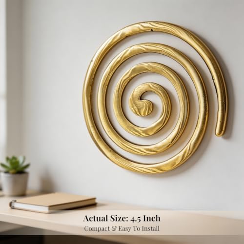 Image of Plus Value Brass Helix Vastu Remedies for North-West Missing Corner & Cuts, Kitchen, Main Door /Entrance, Toilet Vaastu Dosh /Defect Nivaran (3pcs)