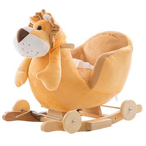 Schaukelpferd QIQIDEDIAN Shake Baby Schaukel Wiegen Massivholz Baby Baby Spielzeug mit Musik Liuyi Geschenk (Color… – Bild 3