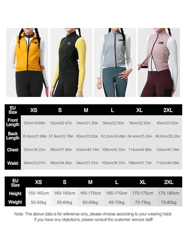 INBIKE Winddichte Jacke Damen Weste Windbreaker Fahrradweste Leichtweight Atmungsaktiv UV Schutz SPF50+ Fahrrad Rennrad Fashion Arbeit Grau L